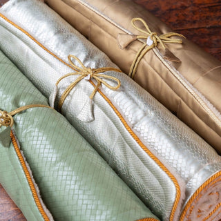 Holistic Silk Gold Lavender Yoga Rug Mat