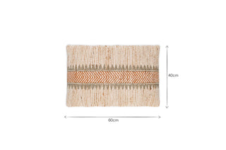 Nkuku Zairya Block Print Cushion Cover – Rust & Moss