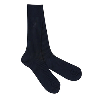 London Sock Company Dash of Class Navy – Men’s Cotton Socks, 6 Pair Gift Box (Size M, 8-10.5)