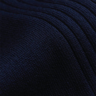 London Sock Company Dash of Class Navy – Men’s Cotton Socks, 6 Pair Gift Box (Size M, 8-10.5)