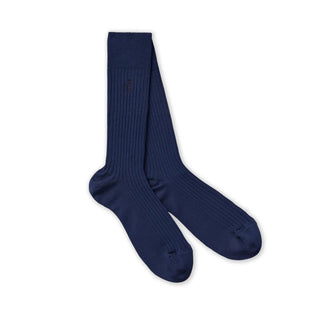 London Sock Company Dash of Class Navy – Men’s Cotton Socks, 6 Pair Gift Box (Size M, 8-10.5)