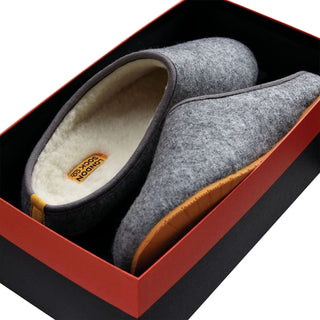 London Sock Company Merino Wool-Lined Slippers – Grey
