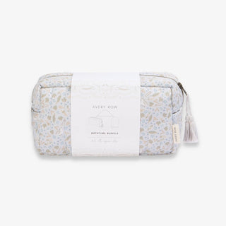 Avery Row Nature Trail Baby Bath Gift Set – Organic Cotton Towel, Mitt & Wash Bag