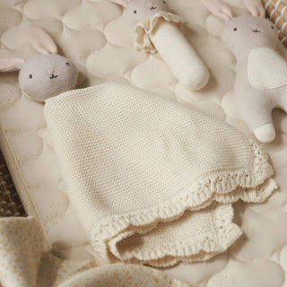 Avery Row Blushing Bunny Cuddle Cloth – Organic Cotton Baby Comforter