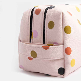 Caroline Gardner Pink Dotty Wash Bag – Women’s Toiletry & Makeup Bag