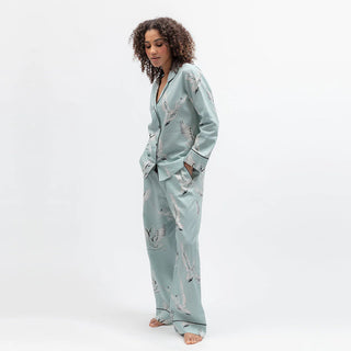 Cyberjammies Grace Swan Print Wide Leg Pyjama Set | Women’s Cotton Modal Nightwear