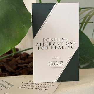Healing Affirmation Cards – 52 Cards with Wooden Stand