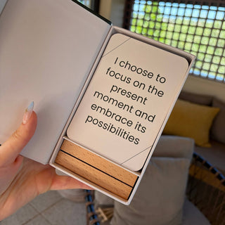 Healing Affirmation Cards – 52 Cards with Wooden Stand