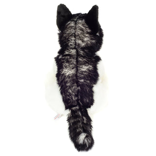 Hermann Teddy Collection Husky Soft Toy 30cm – Sitting Black & White Plush Dog