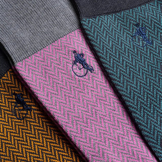Herringbone Sock Gift Box – Contemporary Colours (3 Pair Size 8-10.5)