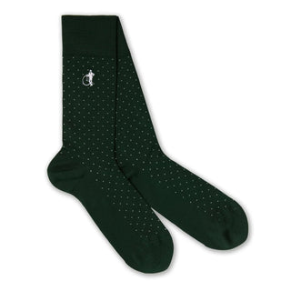 London Sock Company Classic Greens Socks – 3 Pairs of Scottish Lisle Cotton Blend Patterned Socks (Size 8-10.5)