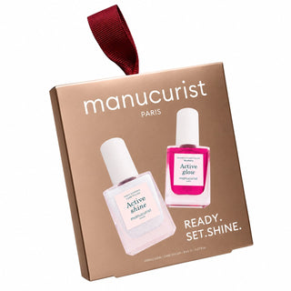 Manucurist Ready, Set, Shine! Active™ Mini Nail Polish Duo Gift Set – Shine Icy & Glow Blueberry