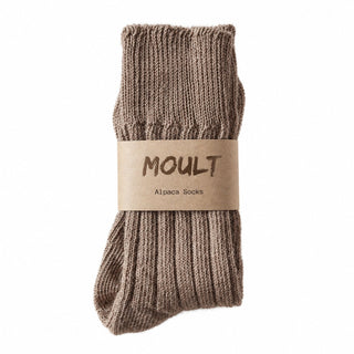 Moult fawn alpaca socks