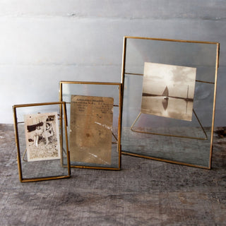 Nkuku antique brass photo frames