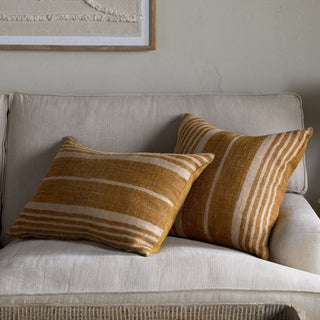 Nkuku Eesha Block Print Cushion Cover – Ochre