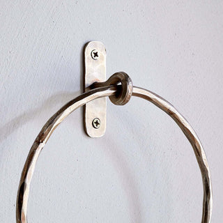 Nkuku Olani Towel Ring – Antique Brass Finish