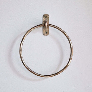Nkuku Olani Towel Ring – Antique Brass Finish