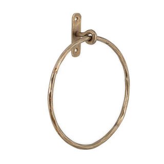 Nkuku Olani Towel Ring – Antique Brass Finish