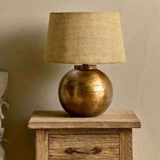 Nkuku Rasan Handcrafted Antique Brass Table Lamp Base