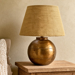 Nkuku Rasan Handcrafted Antique Brass Table Lamp Base