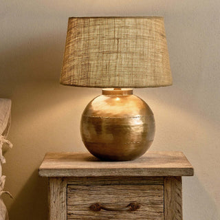 Nkuku Rasan Handcrafted Antique Brass Table Lamp Base