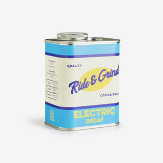 Electric Decaf Colombian Whole Coffee Beans Tin 250g – Ride & Grind