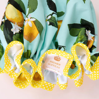 Shower Goddess Lemons Shower Cap – Luxury Hair Protection