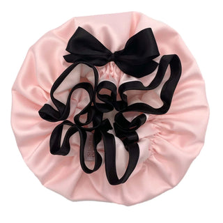 Shower Goddess Vintage Pink Shower Cap -  Luxury Hair Protection