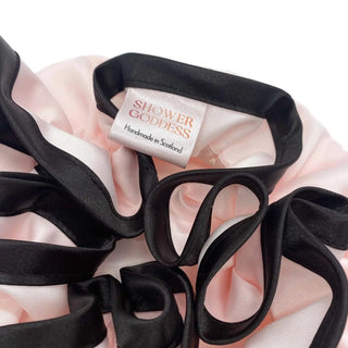 Shower Goddess Vintage Pink Shower Cap -  Luxury Hair Protection