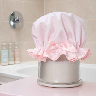 Shower Goddess Pink Shower Cap – Luxury Hair Protection