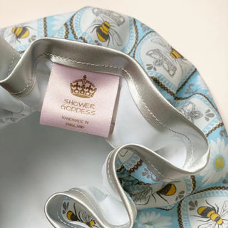 Shower Goddess Queen Bee Shower Cap -  Luxury Hair Protection