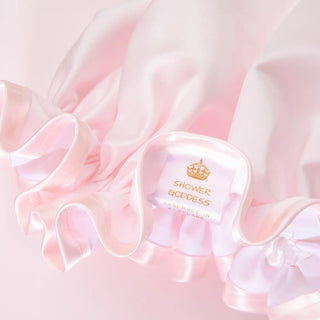 Shower Goddess Pink Shower Cap – Luxury Hair Protection