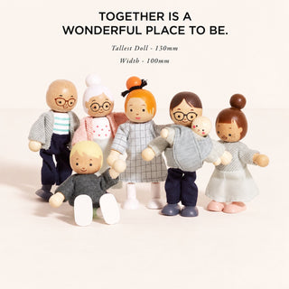 Le Toy Van Wooden Doll Family Set | Dolls House Family Figures