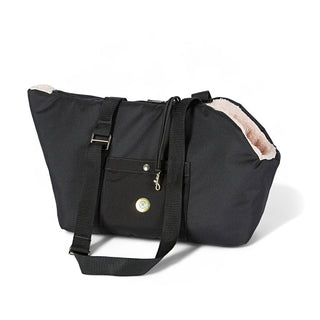 Soho Poms Black & Pink Luxury Rainy Bear Dog Carrier with Zipper