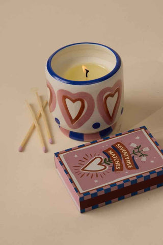 A Dopo Hearts ceramic candle - Pangolins