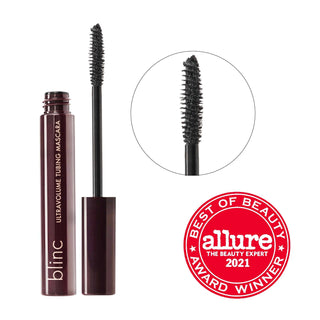 Blinc UltraVolume Turing Mascara with 'Allure Best of Beauty Award Winner' 2021 badge on a white background - Pangolins