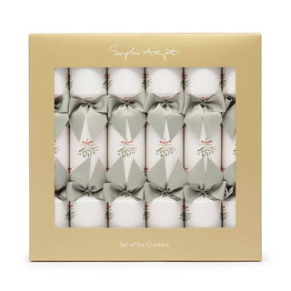 Sophie Allport Mistletoe Christmas Crackers – Set of Six (Eco Table Décor)