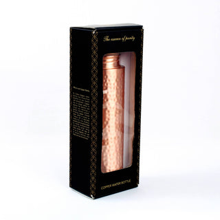 Copper water bottle in a black packaging box on a white background - Pangolins
