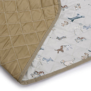 Doggy Daycare Waterproof Picnic Blanket – Quilted Dog Print Outdoor & Travel Blanket