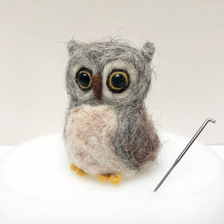 Bergin & Bath Owl Needle Felting Kit for Beginners – Natural Wool Craft Kit