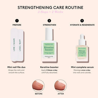 Manucurist Nail Strengthening Kit for Brittle Nails – Keratin Booster, Nail & Cuticle Serum & Mini File Duo