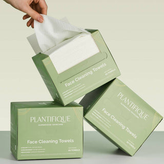 Plantifique Biodegradable Face Towels – Vegan XL Disposable Cleansing Towels