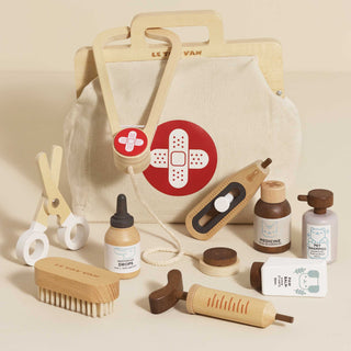 Animal Care Set — Wooden Veterinary Pretend Play Kit - Pangolins