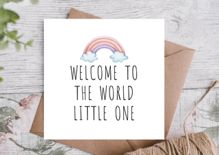 Welcome to the World Little One Card | Eco-Friendly New Baby Congratulations Card