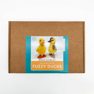 Berlin & Bath Fluffy Ducks Needle Felting Kit – Make 2 Wool Ducks – Craft Kit for Adults & Teens