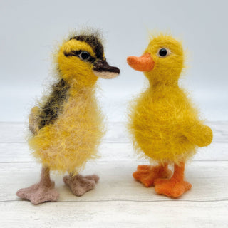 Berlin & Bath Fluffy Ducks Needle Felting Kit – Make 2 Wool Ducks – Craft Kit for Adults & Teens