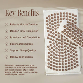 Shakti Acupressure Mat & Pillow Set – Featuring Lotus Spikes