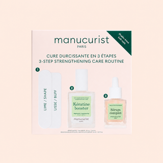 Manucurist Nail Strengthening Kit for Brittle Nails – Keratin Booster, Nail & Cuticle Serum & Mini File Duo