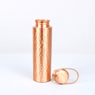 El Cobre Handcrafted Hammered Hook Cap Pure Copper Water Bottle 1L