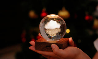 Gingko Amber Crystal Night Light